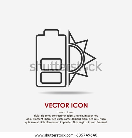 Vector power and energy icons