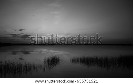 Lake black and white
