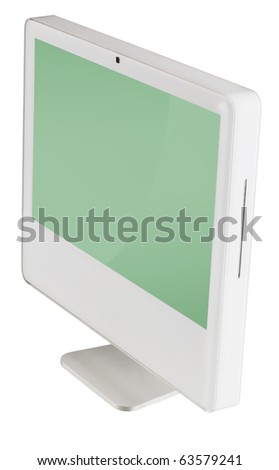 modern monitor isolated with clipping path
