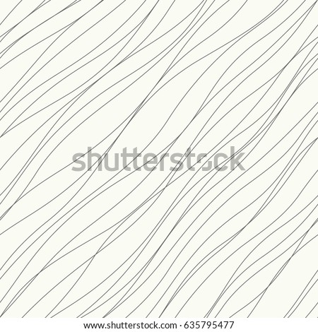 Irregular wavy diagonal lines seamless pattern.Diagonally thin lines texture on white background.Background vector decor.