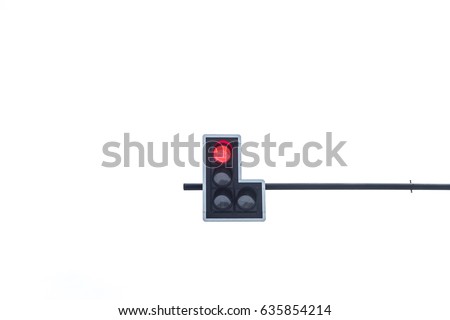 a traffic light with red light.