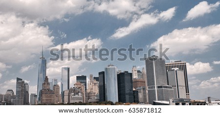 Modern skyline of Manhattan - New York.