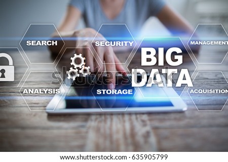 Big data technology and internet concept.