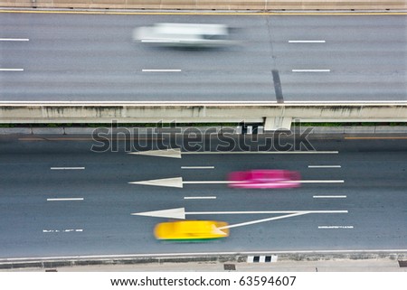 Traffic with motion blur