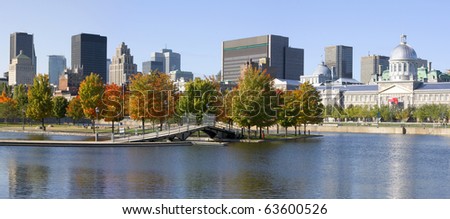 Montreal skyline in autumn