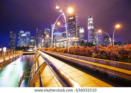 Night Singapore cityscape photo
