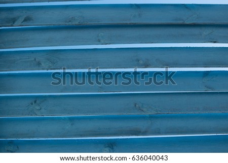 Wooden sunshade painted in blue