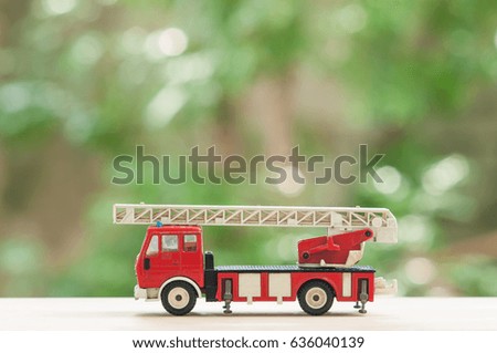 Firefighter truck toy.
