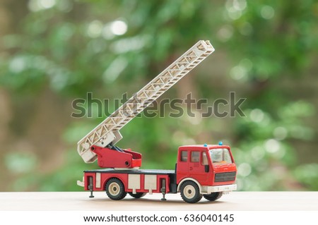 Firefighter truck toy.