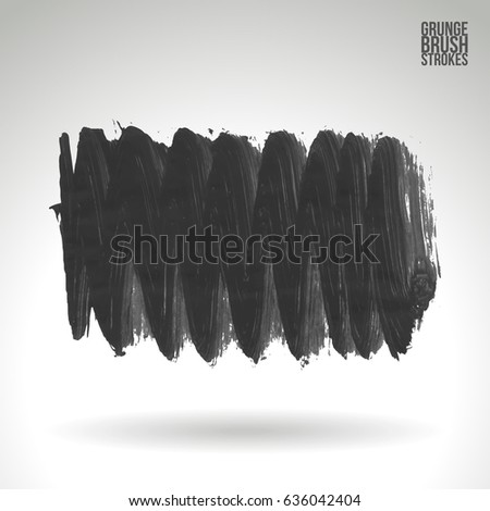 Brush stroke and texture. Grunge vector abstract hand - painted element. Underline and border design.