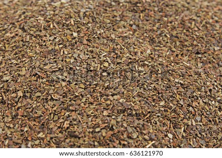 Tea herbs texture. Green tea. Organic dried green tea leaves.