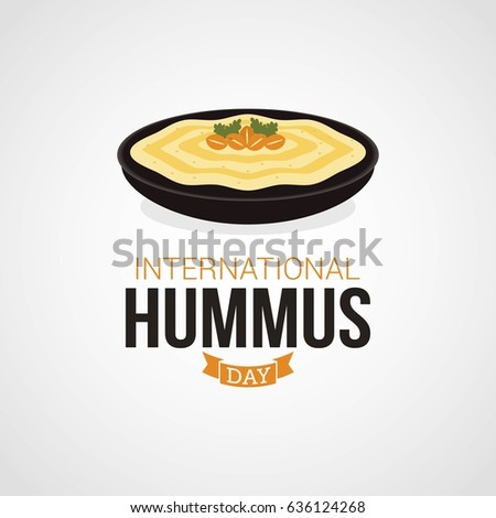International Hummus Day Vector Illustration. Suitable for greeting card, poster and banner. Royalty-Free Stock Photo #636124268