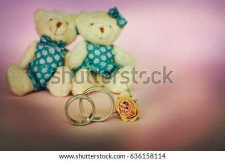  Two toy bears.Rings