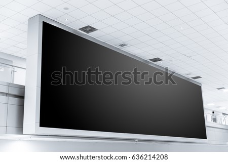 large billboard. black advertising led board empty space for text.