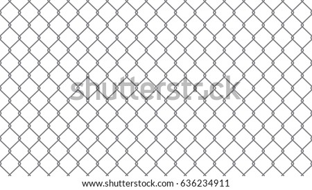 Vector Chain link fence. Seamless pattern. Royalty-Free Stock Photo #636234911