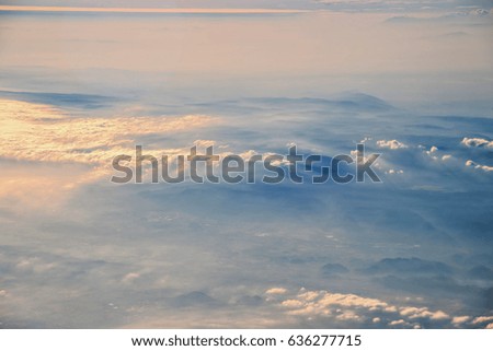 Beautiful Sky through plane window