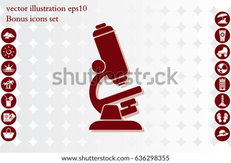 microscope icon vector illustration.