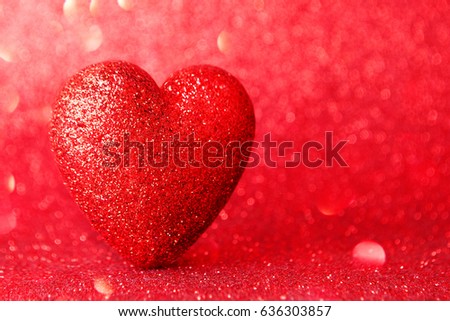 Shining red heart