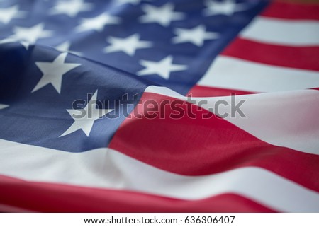 crumpled of United states of America flag