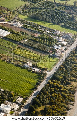 Aerial photo of rural area, Cyprus