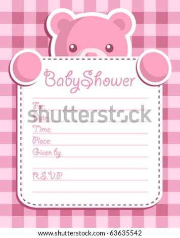 Baby girl shower invitation