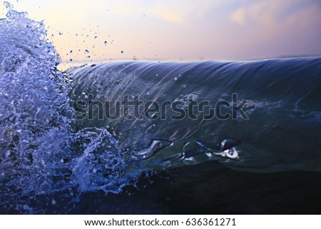 Waves on the beach in the tropics