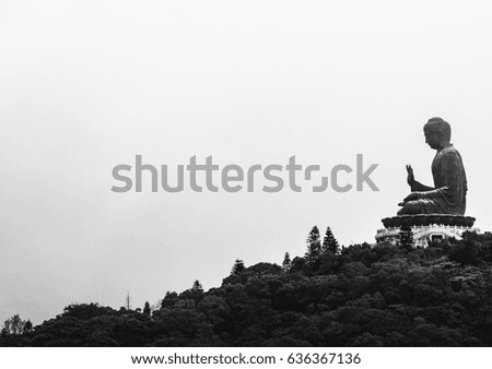 Big Buddha statue on the mountain