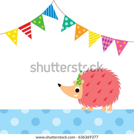 cute porcupine party vector