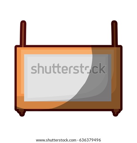 colorful silhouette of wooden fence pendant of threads with half shadow vector illustration