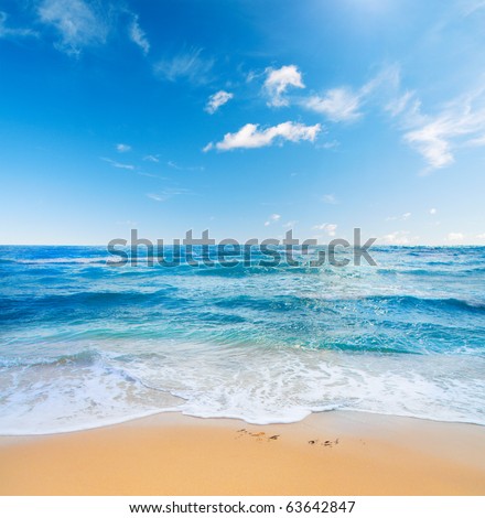 beach and sea Royalty-Free Stock Photo #63642847