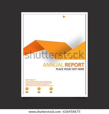 Orange Design annual report Leaflet Brochure Flyer template A4 size design, book cover layout design, Abstract presentation templates