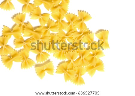 Pasta in the form of bows