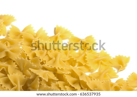 Pasta in the form of bows