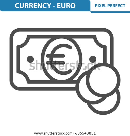 Currency - Euro Icon. Professional, pixel perfect icons optimized for both large and small resolutions. EPS 8 format. 12x size for preview.