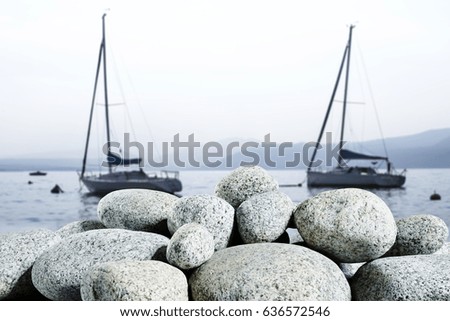 gray stone background and free space for your decoration 