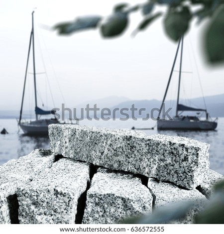 gray stone background and free space for your decoration 