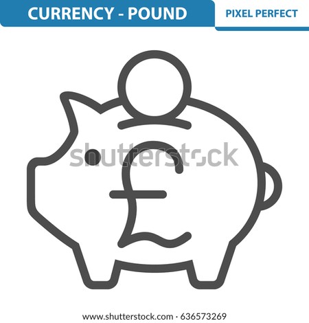 Currency - Pound Icon. Professional, pixel perfect icons optimized for both large and small resolutions. EPS 8 format. 12x size for preview.