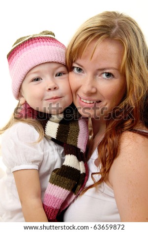 Picture of happy mother with baby girl