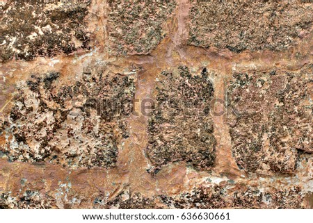 Background of stone brown wall texture photo