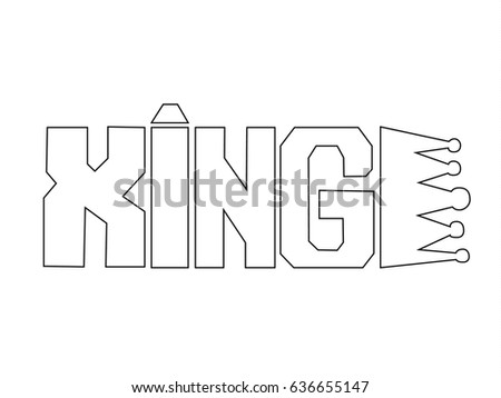 king word vector illustration isolated