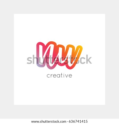 NU logo, vector. Useful as branding, app icon, alphabet combination, clip-art.