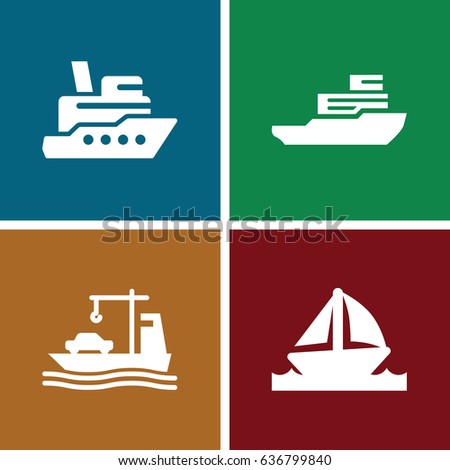 Cruise icons set.  