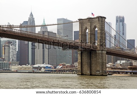 View of Brooklyn bridge, New York
