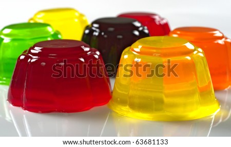 Different colored jellies (Selective Focus, Focus on the front) Royalty-Free Stock Photo #63681133