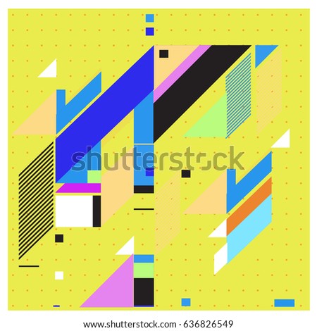 Abstract colorful geometric isometric background. can be used for wallpaper and fabric printed. Template for poster, backdrop, book cover, brochure, and vector illustration.