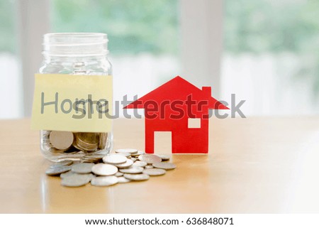 Education budget concept. home money savings in a glass