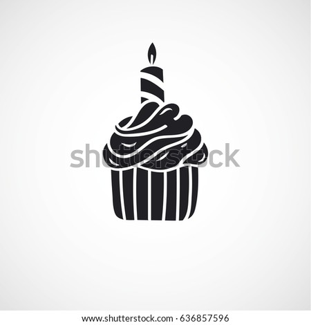 Cupcake silhouette icon
