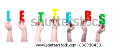 Hands holding the word Letter