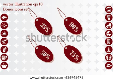 Discount icon vector illustration eps10. Isolated badge for website or app - stock infographics