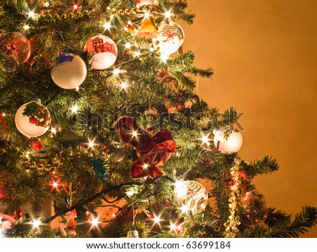 Christmas tree decorations Royalty-Free Stock Photo #63699184